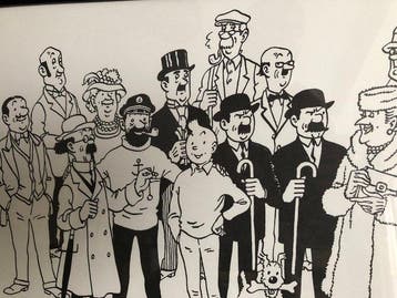 Hergé - Casterman - Framed Affiche publicitaire Casterman -