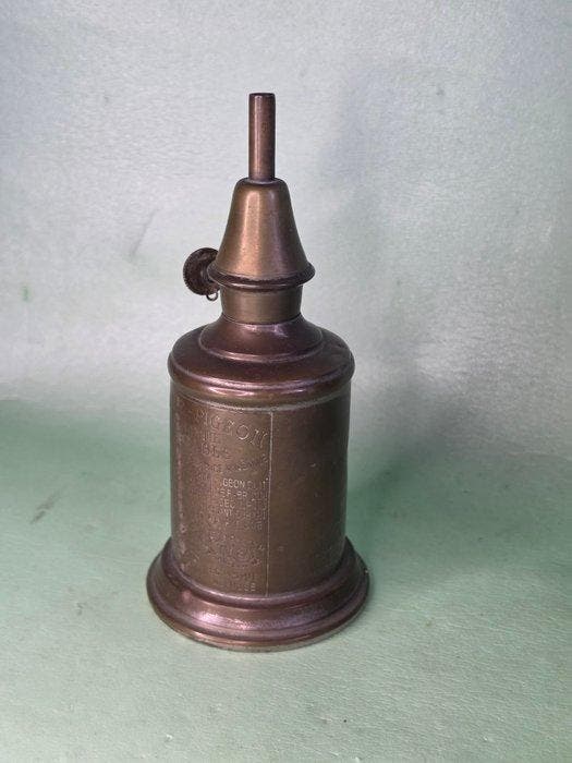Lampe Pigeon - Olielamp - Messing, Antiquités & Art, Curiosités & Brocante