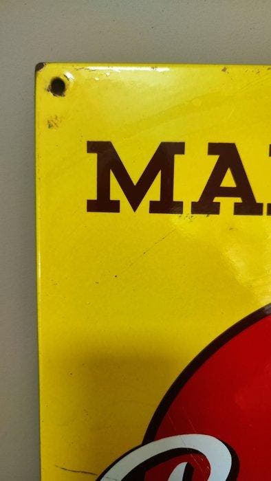 Oorspronkelijk geëmailleerde reclameplaat – Maryland, Antiek en Kunst, Antiek | Wandborden en Tegels