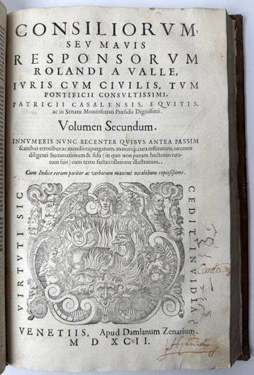 Rolandi a Valle - CONSILIORUM SEV MAVIS RESPONSORUM ROLANDI