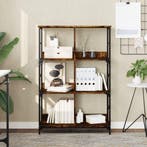 vidaXL Boekenrek 78,5x33x117,5 cm bewerkt hout gerookt, Verzenden, Nieuw
