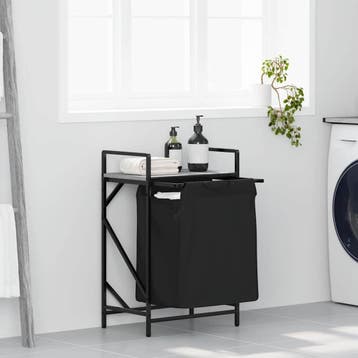 vidaXL Wasmand 1 vak met plank grijs sonoma eiken, Huis en Inrichting, Verzenden, Nieuw