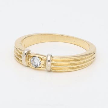 Bague - 18 carats Or blanc, Or jaune Diamant (Naturelle), Bijoux, Sacs & Beauté
