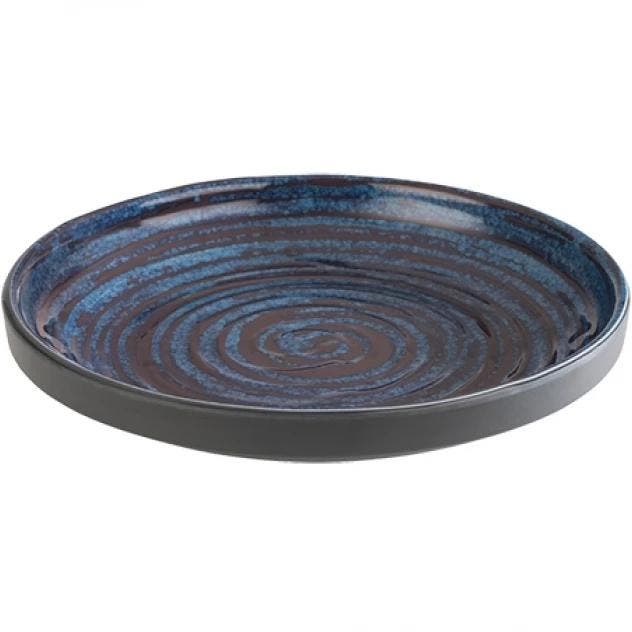 Bord | LOOPS | Melamine | Blauw | Per Stuk | Ø180x30(h)mm, Articles professionnels, Horeca | Équipement de cuisine, Envoi