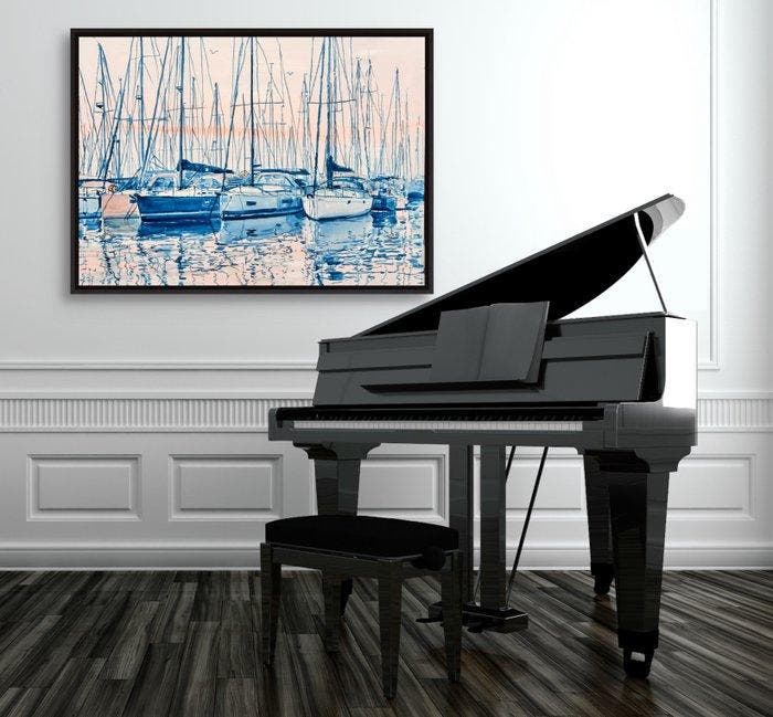 Brooksby - Harbor Club XL, Antiquités & Art, Art | Peinture | Moderne