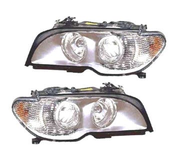 PHARES POUR BMW SÉRIE 3 E46 COUPÉ FOND CHROMÉ + CLIGNOTANTS, Verzenden, Nieuw