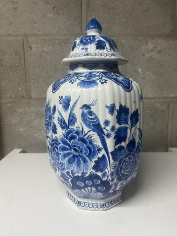 De Porceleyne Fles, Delft - Vase avec couvercle - Céramique, Antiek en Kunst