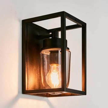Strak & modern Messing Wandlamp In-Outdoor Fitzroy zwart, Tuin en Terras, Verzenden, Nieuw