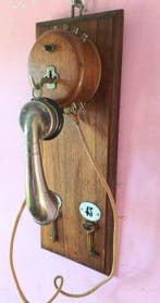 Téléphone analogique - Acier, Bois