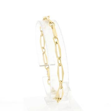 Gouden closed forever armband (Schakelarmband), Ophalen of Verzenden, Gebruikt, Goud, Goud