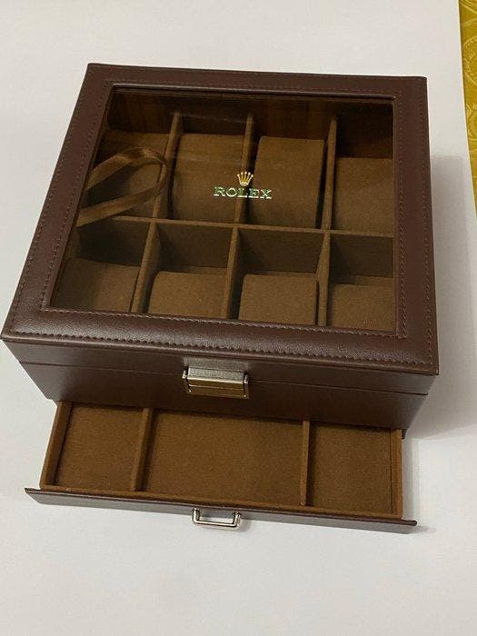 Prestige - Sieradendoos - Leder, Fluweel - Swiss Made -, Antiquités & Art, Art | Objets design