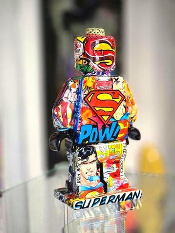 Patryk Konrad - Lego inspired Batman Vs. Superman pop art, Antiquités & Art