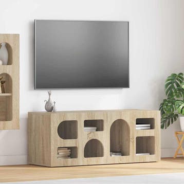 vidaXL TV Kast ELST 100 x 35 x 40 cm Sonoma Eik Bewerkt hout, Verzenden