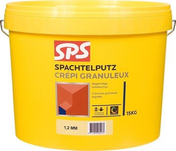 SPS Spachtelputz 1 mm binnen-/ buitenkwaliteit 15KG, Ophalen of Verzenden