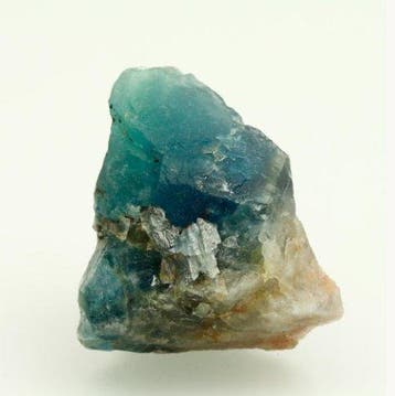 Zeeblauwe fluoriet Kristalcluster - Hoogte: 4.5 cm -