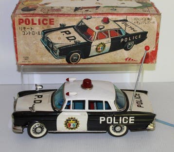 Ichiko - Jouet en étain - Police Car Remote Control 1962 -