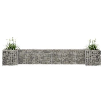 vidaXL Gabion plantenbak H-vormig 260x40x40 cm staaldraad, Tuin en Terras, Verzenden, Nieuw