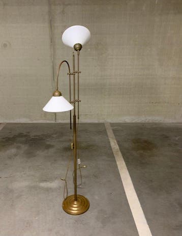 Lamp - Opaline glas - Adjustable 180 cm.