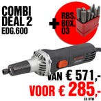 EDG.600.02 - Elektrische slijpmachine set, 220 V, 600 W, 270, Doe-het-zelf en Bouw, Ophalen of Verzenden, Nieuw