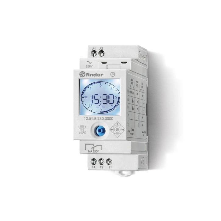 Finder Interrupteur Horaire Numérique 16A 230V Rail DIN, Bricolage & Construction, Électricité & Câbles, Envoi