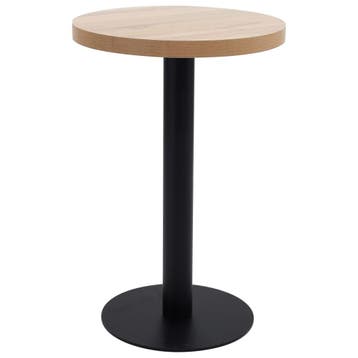 vidaXL Bistrotafel 50 cm MDF lichtbruin, Verzenden, Nieuw