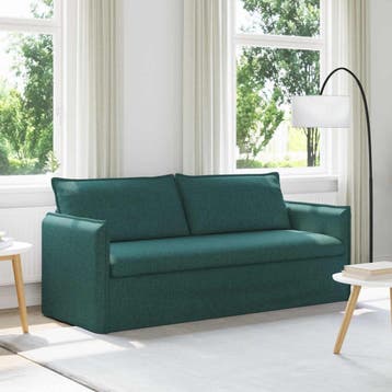 vidaXL bank / zetel Donkergroen 196 x 82 x 85 cm Stof, Verzenden, Nieuw