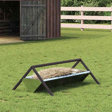 vidaXL Voederbak voor vee zilver 111 x 76 x 38 cm 10 kg, Verzenden, Nieuw