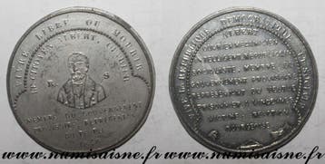 1848 France Medaille Politik 94 Albert Ouvrier Gefaengnis..., Verzenden