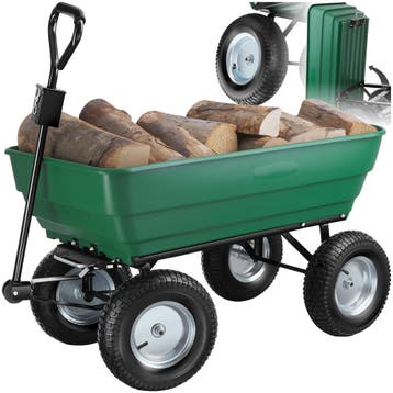 Transportkar Tummi met luchtbanden draagkracht 300kg - groen, Verzenden