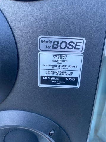 Bose - ML5 / 2-voies Passif Bass-Reflex - Enceinte, Nieuw