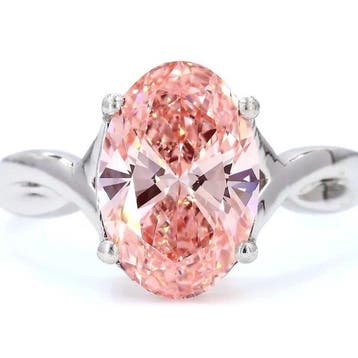 Ring Platina - 3.19ct. tw. Roze Diamant (Fancy gekleurde,, Nieuw