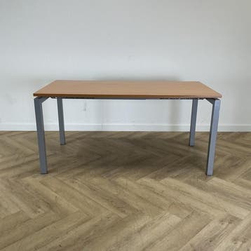 kantinetafel 160x80 cm,  beuken - grijs, Bureau