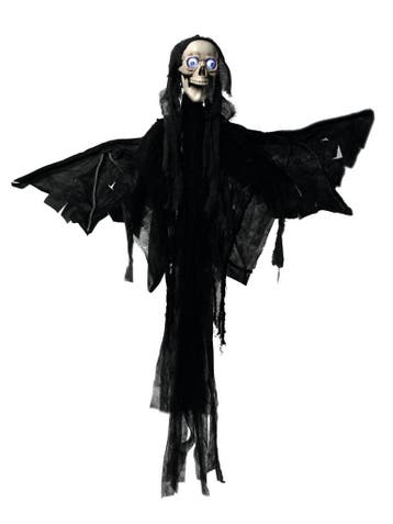 Halloween Figuur Zwarte Engel,165cm Met Licht Geluid En, Nieuw