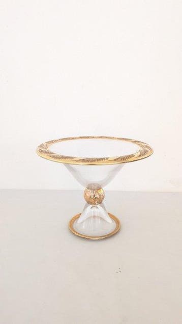 Tafelmiddenstuk - Glas, Goud - Goud, Antiek en Kunst