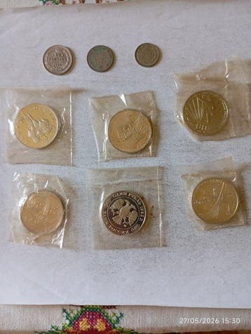 Rusland. Set of 9 coins, incl. silver, various denominations