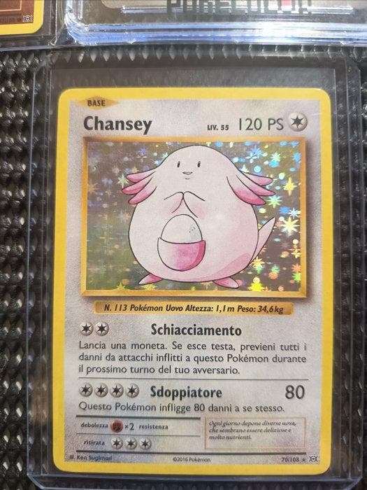 Pokémon - 4 Graded card - Chansey, Pichu, Machop, Magneton,, Hobby en Vrije tijd, Verzamelkaartspellen | Pokémon