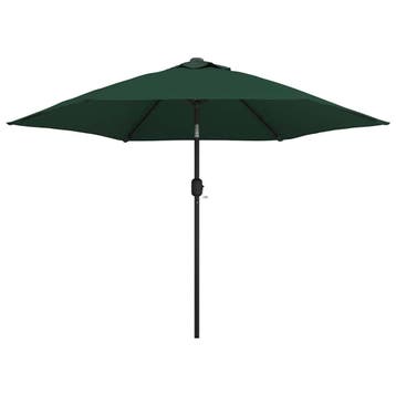 vidaXL Parasol met stalen paal 3 m groen, Tuin en Terras, Verzenden, Nieuw