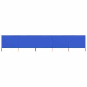 vidaXL Windscherm 5-panelen 600x160 cm stof azuurblauw, Tuin en Terras, Verzenden, Nieuw