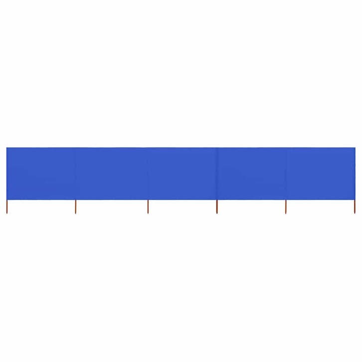 vidaXL Windscherm 5-panelen 600x160 cm stof azuurblauw, Tuin en Terras, Parasols, Nieuw, Verzenden