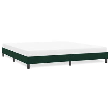 vidaXL Bedframe zonder matras 180x220 cm fluweel donkergroen, Huis en Inrichting, Verzenden, Nieuw