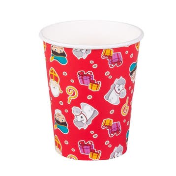 Sinterklaas Bekers Papier 210ml 10st, Verzenden, Nieuw