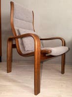 Swedese - Yngve Ekström - Fauteuil - Textiel, Teak - Lamello