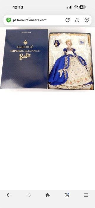 Barbie - Barbiepop Fabergé Imperial Elegance Barbie -, Antiek en Kunst, Antiek | Speelgoed