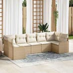 vidaXL Tuinbank Set Beige poly rattan, Verzenden, Nieuw