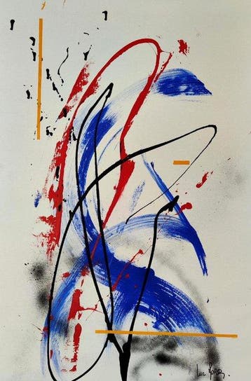 Luc Mora - Dialogue en bleu et rouge - XXL