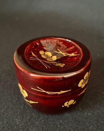 Kimura Shoga - Theekistje / doosje - Bamboe, Lak, maki-e -
