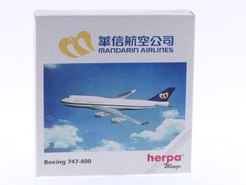 Schaal 1:500 Herpa 511261 Mandarin Airlines Boeing 747-40..., Ophalen of Verzenden, Gebruikt