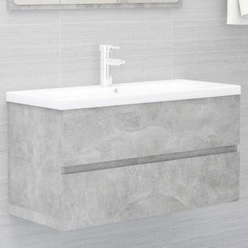 vidaXL 804759  Wastafelkast 90x38,5x45 cm betongrijs, Verzenden, Nieuw