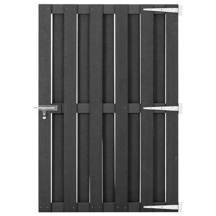 vidaXL Poort 100x150 cm HKC grijs, Jardin & Terrasse, Portes de jardin, Envoi