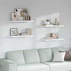 vidaXL Wandplank 4 pcs Wit Marmer 80 x 23,5 x 4 cm Bewerkt, Verzenden